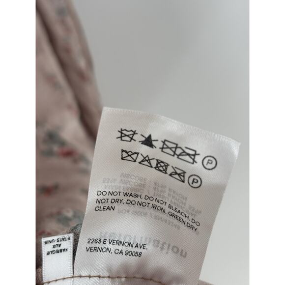 NWT Reformation Sigmund Dress 0 Floral Boudoir Midi Slit Long Sleeves Smocked - Picture 9 of 16